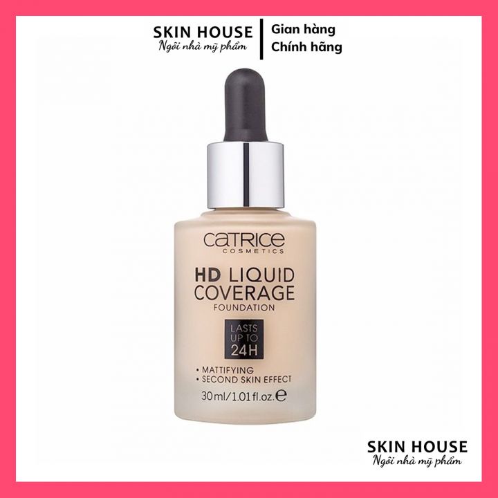 Kem Nền Catrice HD Liquid Coverage Last Upto 24h 30ml Kiềm Dầu Tốt