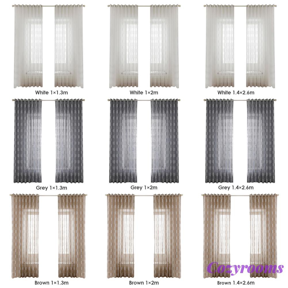 1 Rèm Cửa Vải Tuyn Màu Trơn Hiện Đại