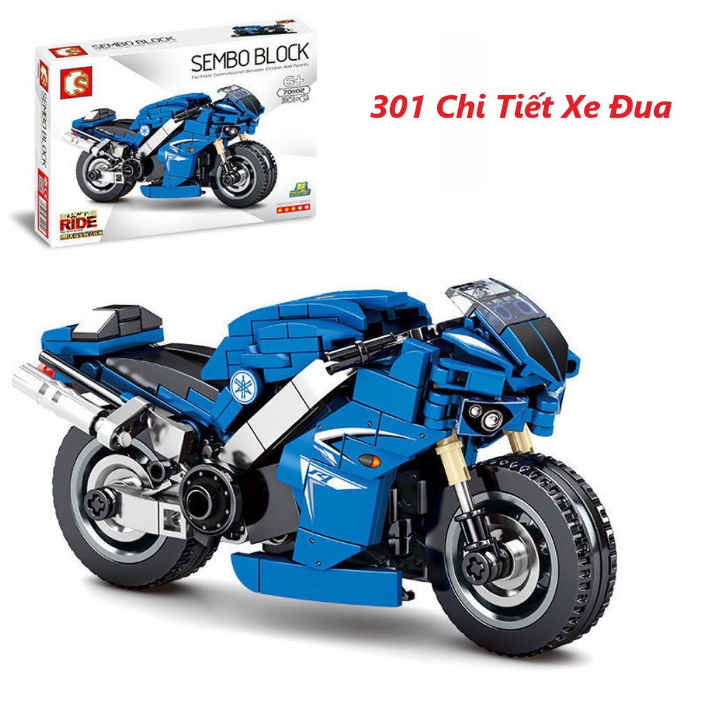 BỘ ĐỒ CHƠI XẾP HÌNH XE MÁY, Lắp Ráp MOTO, XE ĐUA, SIÊU XE 300 CHI TIẾT