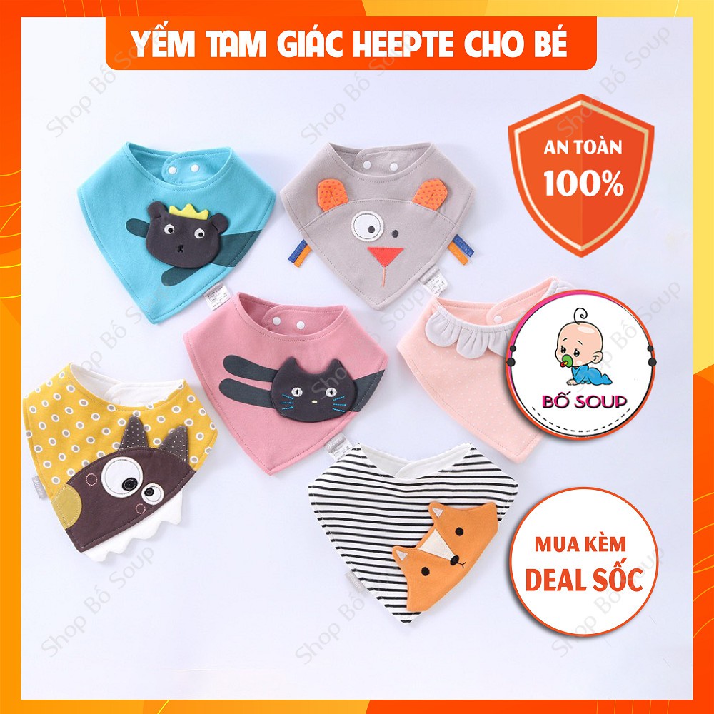 Yếm tam giác Heepte cho bé mềm mịn thấm hút tốt