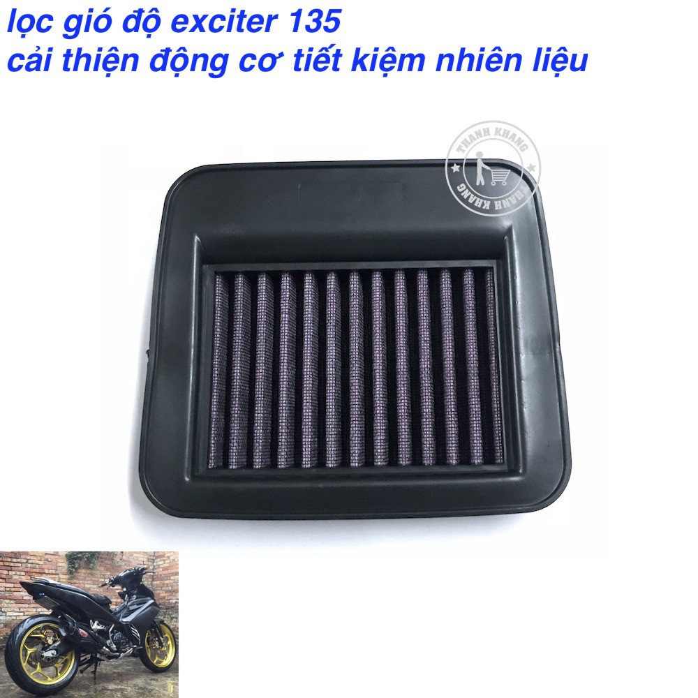 Lọc gió độ exciter 135 màu tím thanh khang 006000842