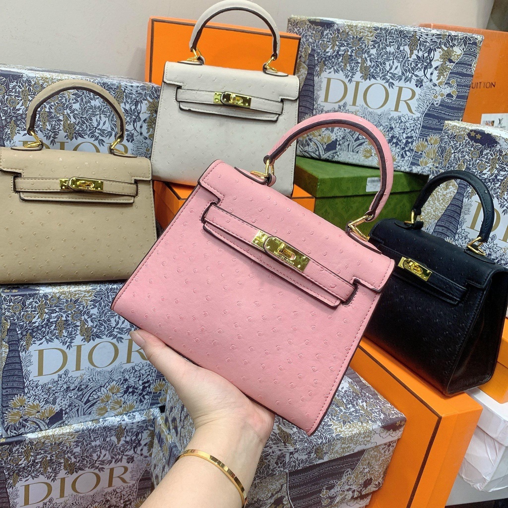 Túi Hermes sz21 dáng cao da sần vân đà điểu Sẵn đủ bảng màu cực xinh, cực chất