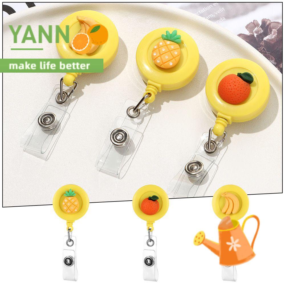 Dây Móc Chìa Khóa Có Kẹp Gắn Huy Hiệu ID Trái Cây Bền Bỉ Dễ Thương Dành Cho Bác Sĩ/Y Tá