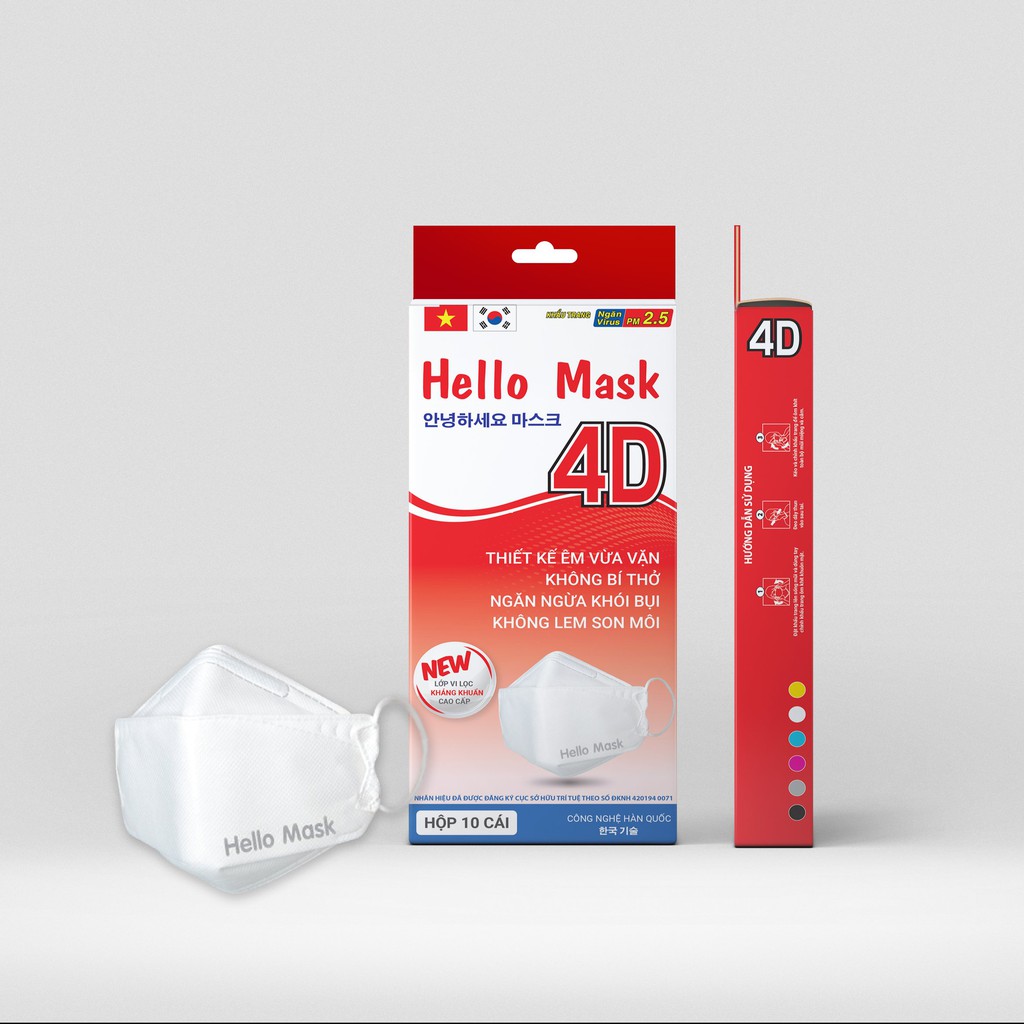 [Có giấy chất lượng] Khẩu trang 4D HELLO MASK, WIN MASK không dính son