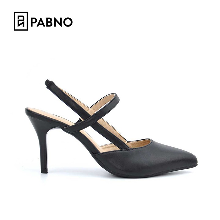 Giày cao gót slingback 8p, mũi nhọn phối quai mảnh thời trang PABNO -BH 12 Tháng- PN437