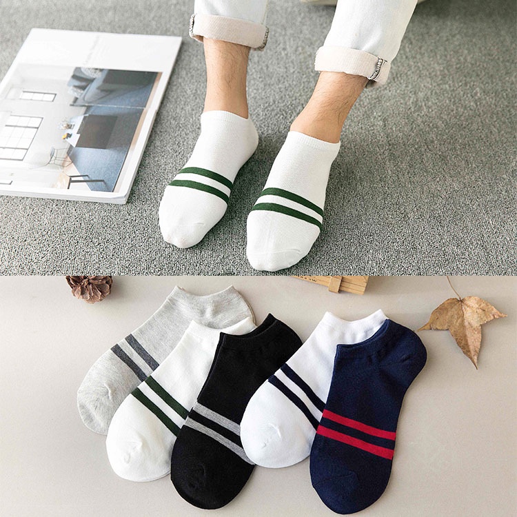 Tất vớ lười nam cổ ngắn thể thao công sở chống trượt tuột gót hôi chân hàn quốc cao cấp