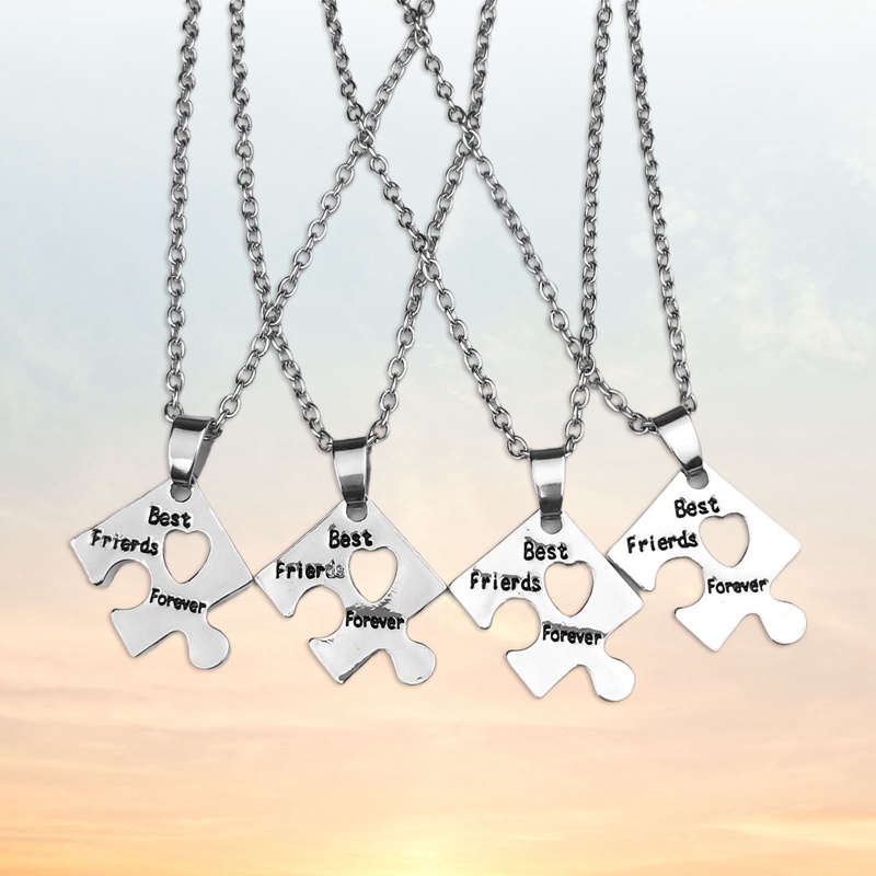 Set 4 Vòng cổ Tình Bạn Mặt Trăng Và Ngôi Sao Đính Đá Thời Trang