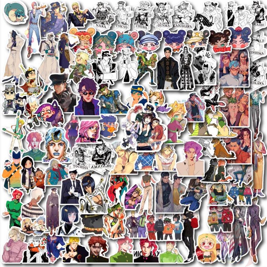 Bộ 90 Cái ☆ Hình Dán Mini Jojo 'S Bizarre Adventure ☆ Sticker Dán Tường Chống Thấm Nước Họa Tiết Graffiti Hợp Thời Trang