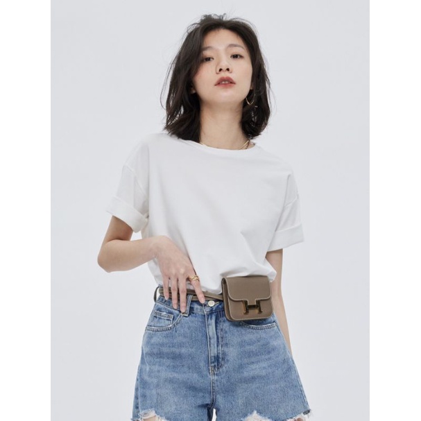 Áo thun cổ tròn trơn cao cấp kiểu dáng basic đơn giản phù hợp mọi độ tuổi hàng đẹp giá tốt