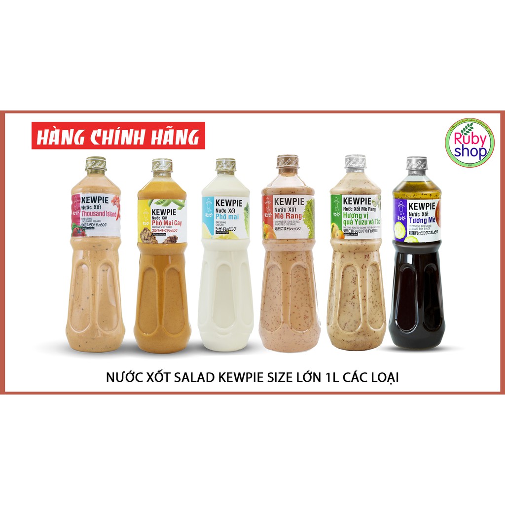 Nước xốt KEWPIE size 1L - Giá sập sàn - HSD mới nhất - ăn kèm rong nho, salad