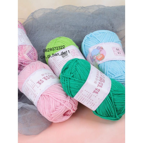 (Chính Hãng) Len Baby Yarn Hàng Loại 1 Bảng Màu 41- 67.