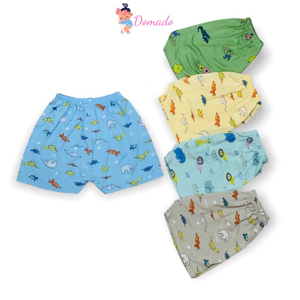 Quần đùi chục cho bé gái bé trai chất thun lạnh cotton họa tiết đáng yêu DOMADO QC01