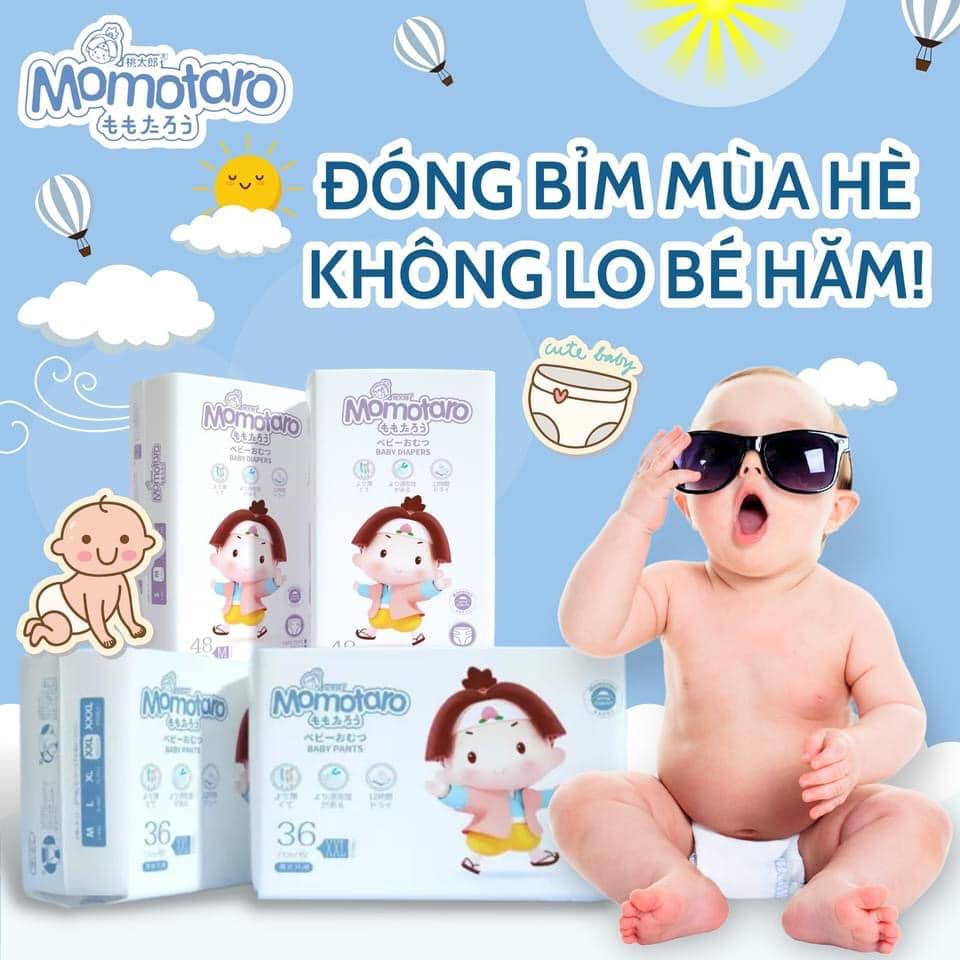 COMBO 4 BỊCH Bỉm Tã Dán/Quần MOMOTARO/MOMO DIAMOND/MOMO NATURE Xuất Nhật ĐỦ SIZE