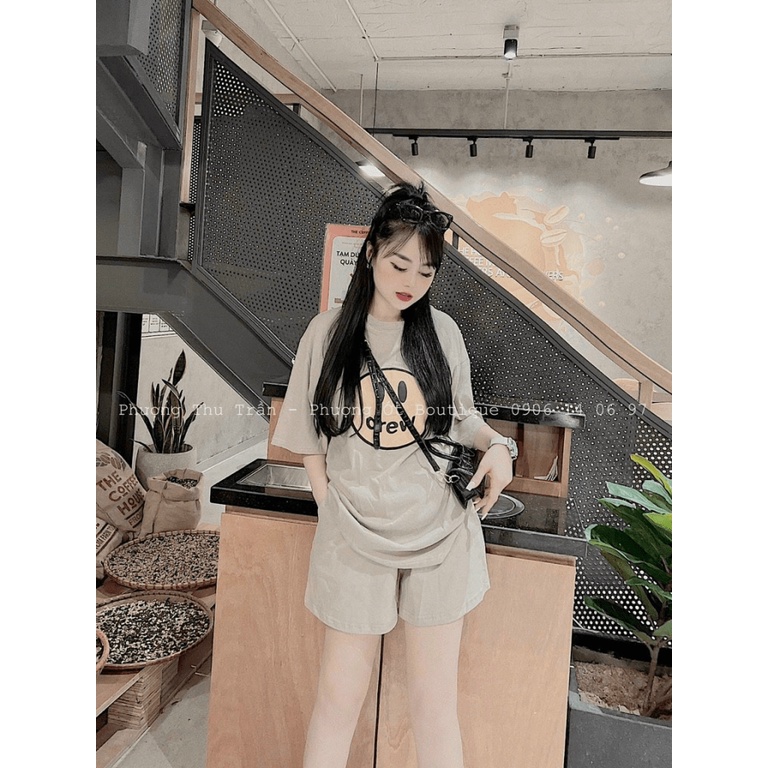 (MẪU MỚI) SÉT BỘ NỮ THUN COTTON MẶT CƯỜI DREWI ĐI CHƠI NĂNG ĐỘNG TRẺ TRUNG HHP FASHION