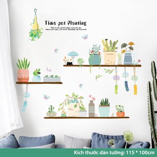 Decal dán tường, tranh dán tường phòng ngủ, các miếng decan cho bé dễ thương (Kệ Hoa Xinh)