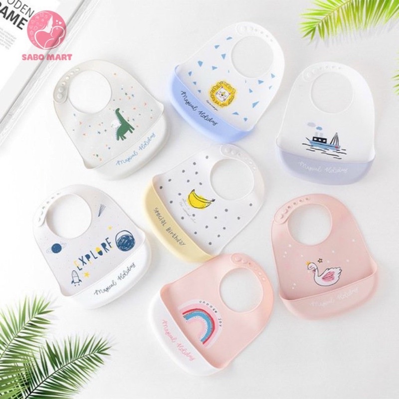 Yếm ăn dặm silicon siêu mềm cho bé