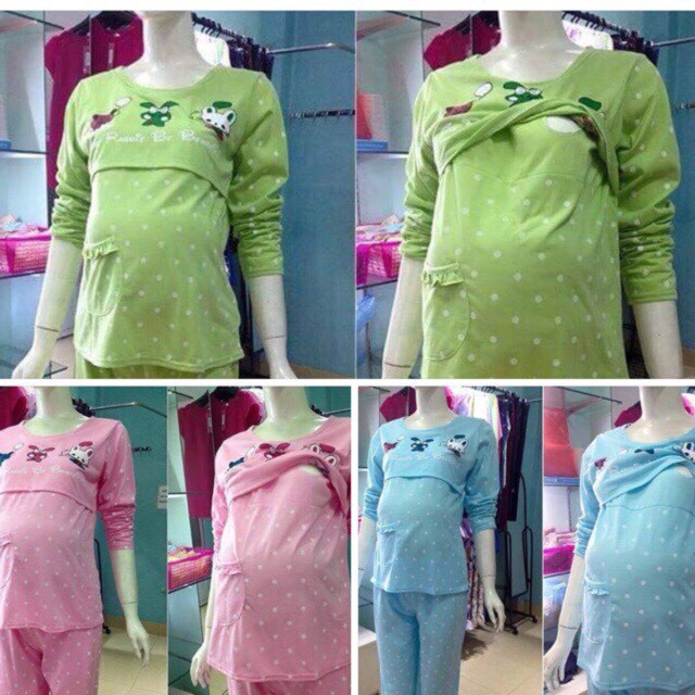 Bộ bầu và sau sinh chất cotton hàng Việt Nam