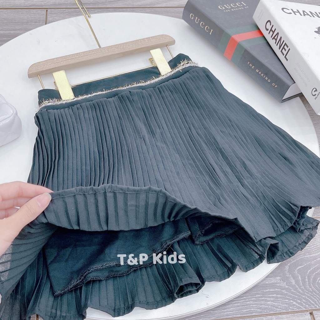 Chân váy cho bé gái, quần giả váy xòe xếp li phong cách hàn quốc cho bé Xu Xu Kids