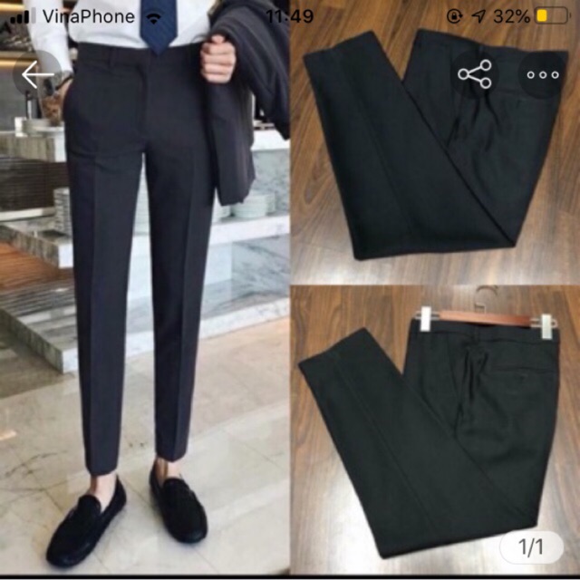 Quần Âu nam đen size cho người 65 cân trở lên | BigBuy360 - bigbuy360.vn