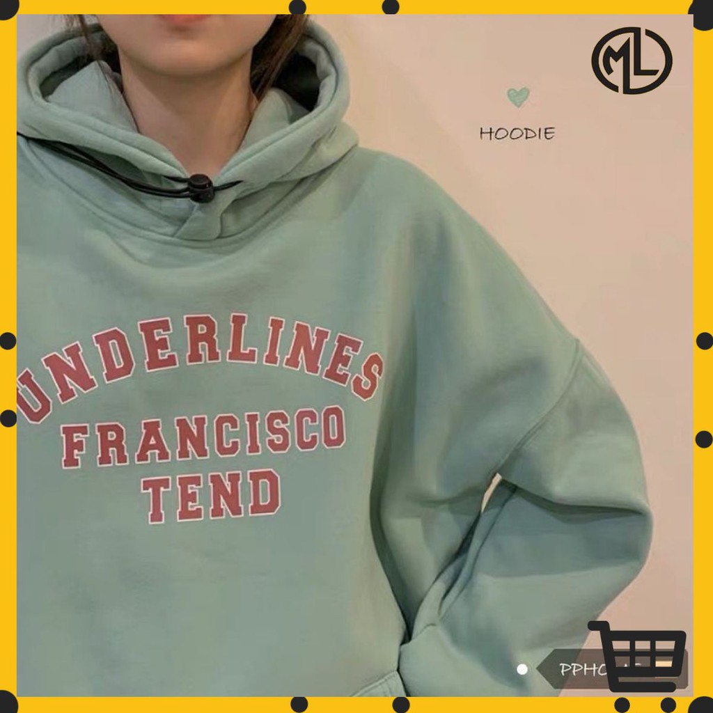 Áo hoodie Francisco Tend Xanh mint