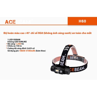 ĐÈN ĐEO ĐẦU ACEBEAM H60