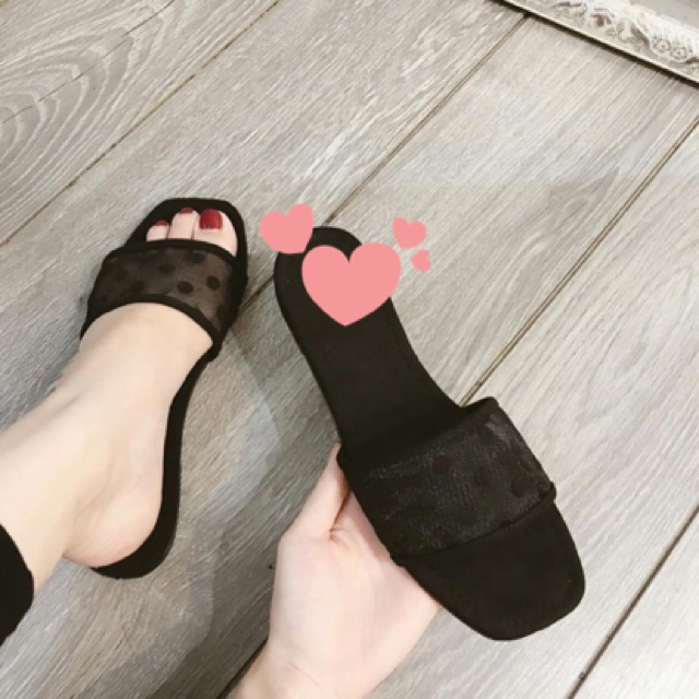 [SẴN KHO] DÉP LÊ CHẤM BI ĐEN SIÊU HOT | BigBuy360 - bigbuy360.vn