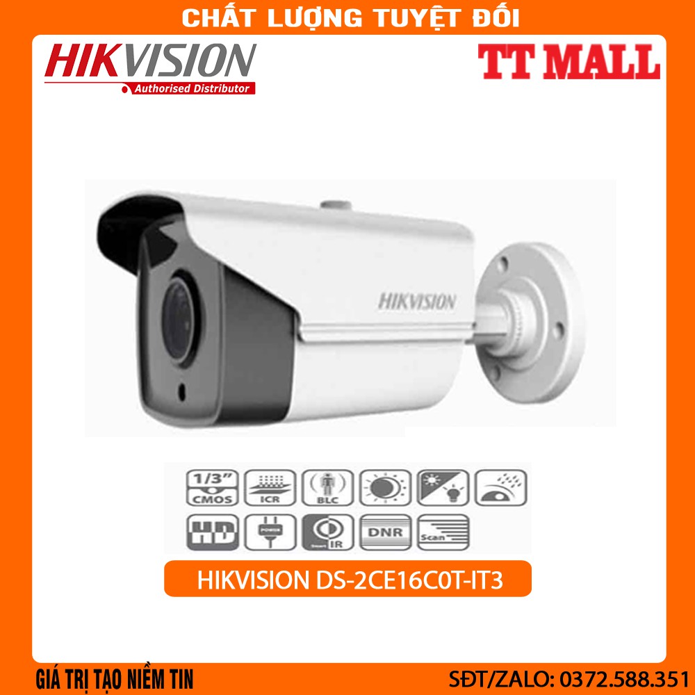 CAMERA HDTVI HIKVISION DS-2CE16C0T-IT3 1.0MP