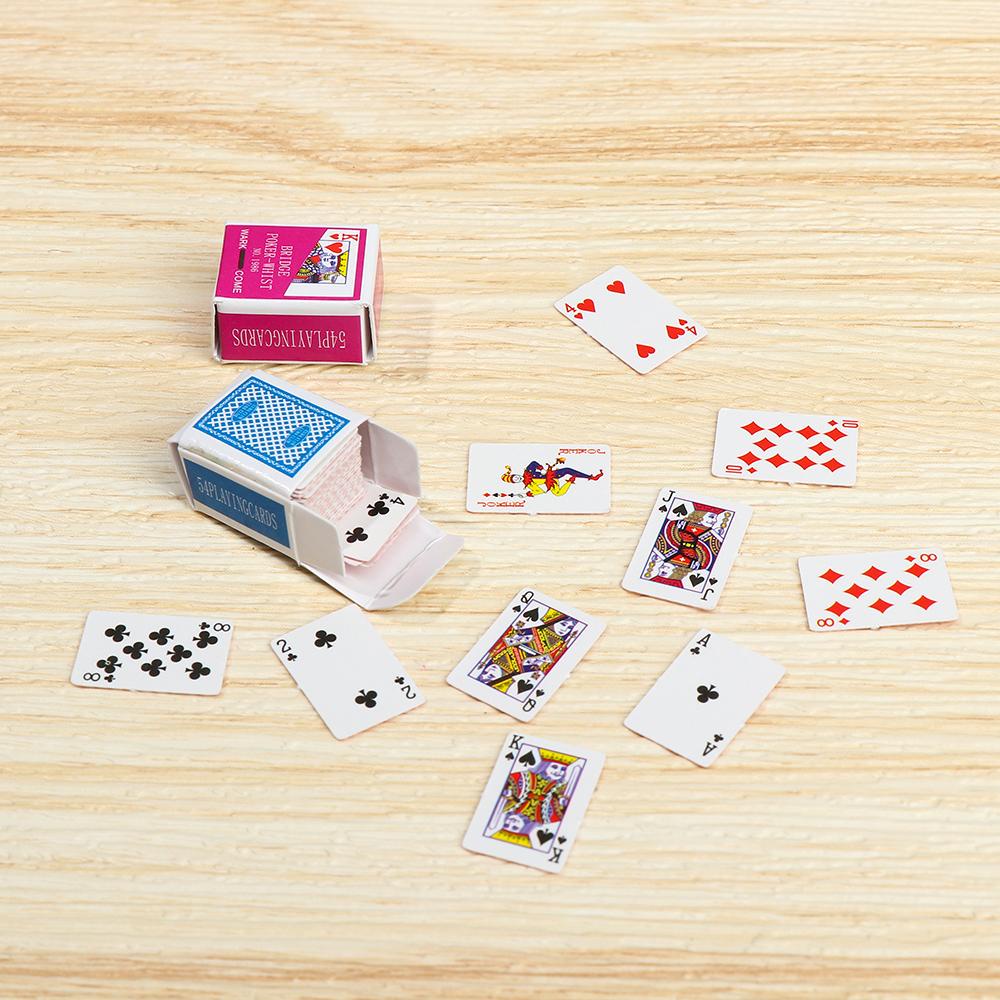 1 Bộ Bài Poker Mini Tỉ Lệ 1: 12 Cho Nhà Búp Bê