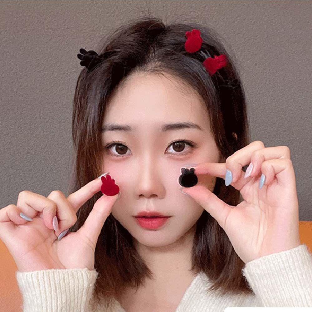 Kẹp Tóc Càng Cua Hình Trái Tim Bằng Acrylic Màu Đen / Đỏ Phong Cách Cổ Điển Thời Trang WMES15H Dành Cho Bạn Nữ