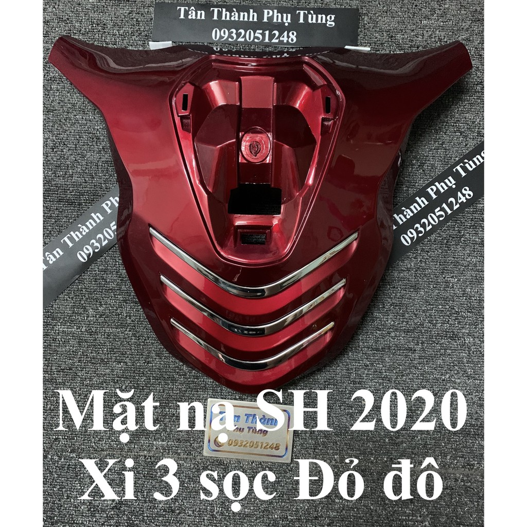 Mặt nạ SH 2020 kiểu 3 Sọc Xi Đỏ Đô