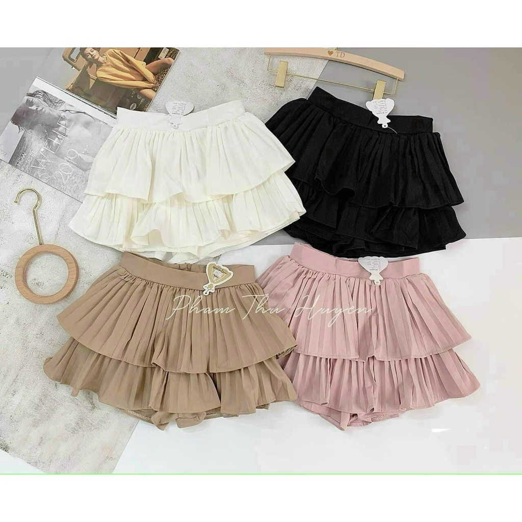 Chân váy xếp ly 2 Tầng có quần trong có 3 size