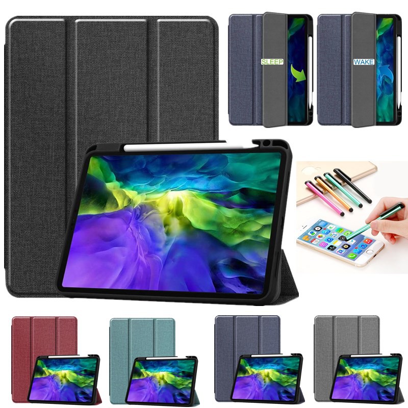 Bao da máy tính bảng nam châm có thể làm giá đỡ và ngăn đựng bút chì cho iPad Pro 11 inch 2020