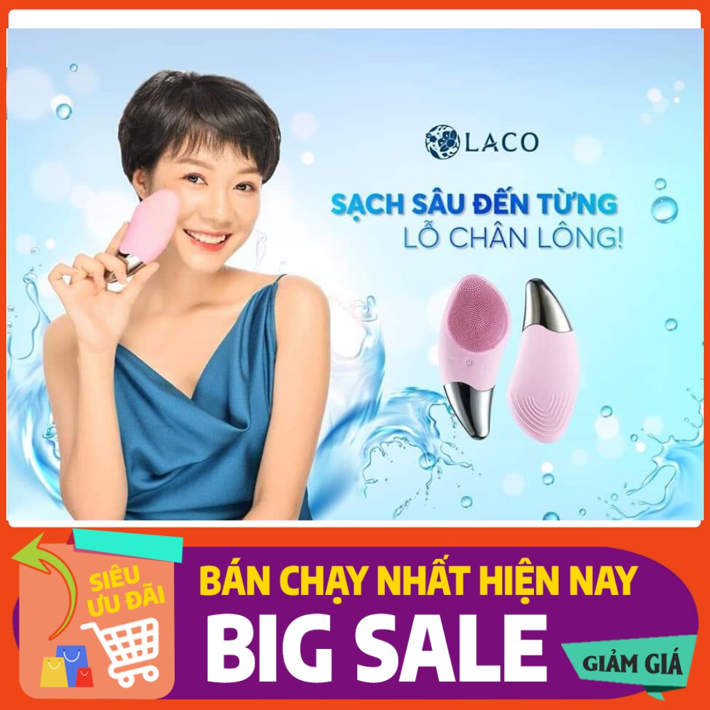 Máy Rửa Mặt LACO FACIAL  BRUSH cao cấp, máy rửa mặt massage nâng cơ êm dịu với bề mặt mềm mịn không gây khó chịu | BigBuy360 - bigbuy360.vn