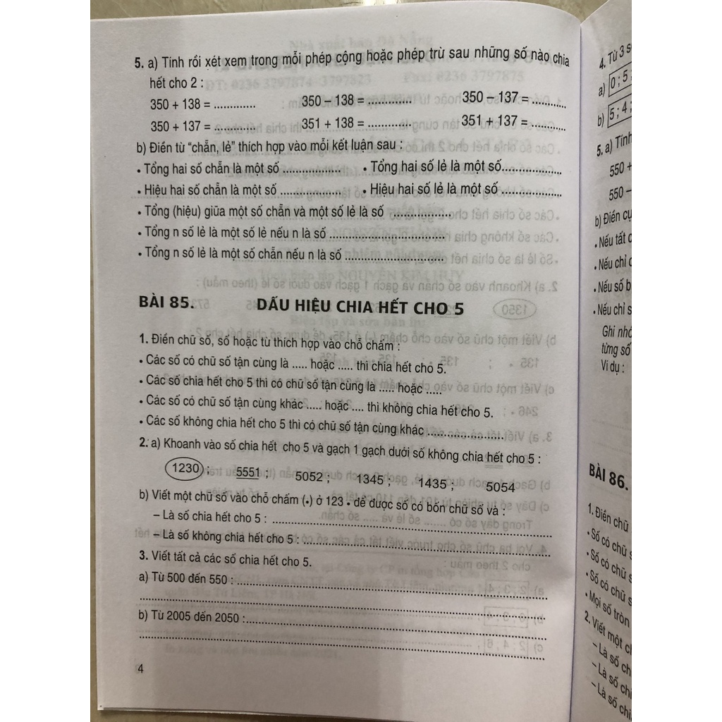 Sách - Vở bài tập Toán nâng cao 4