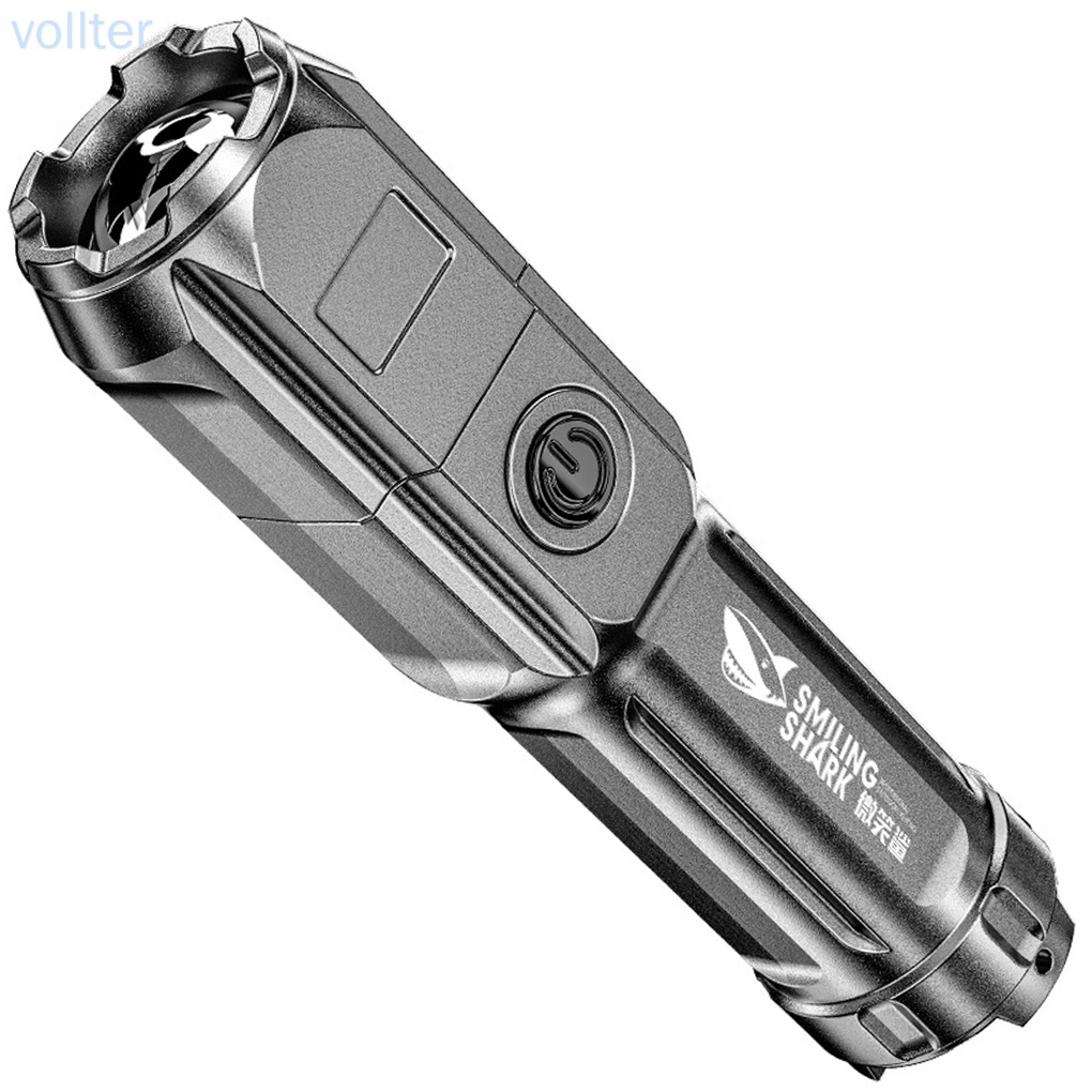 Đèn pin rp6000 đèn pin sạc USB bằng nhựa chống nước độ sáng cao