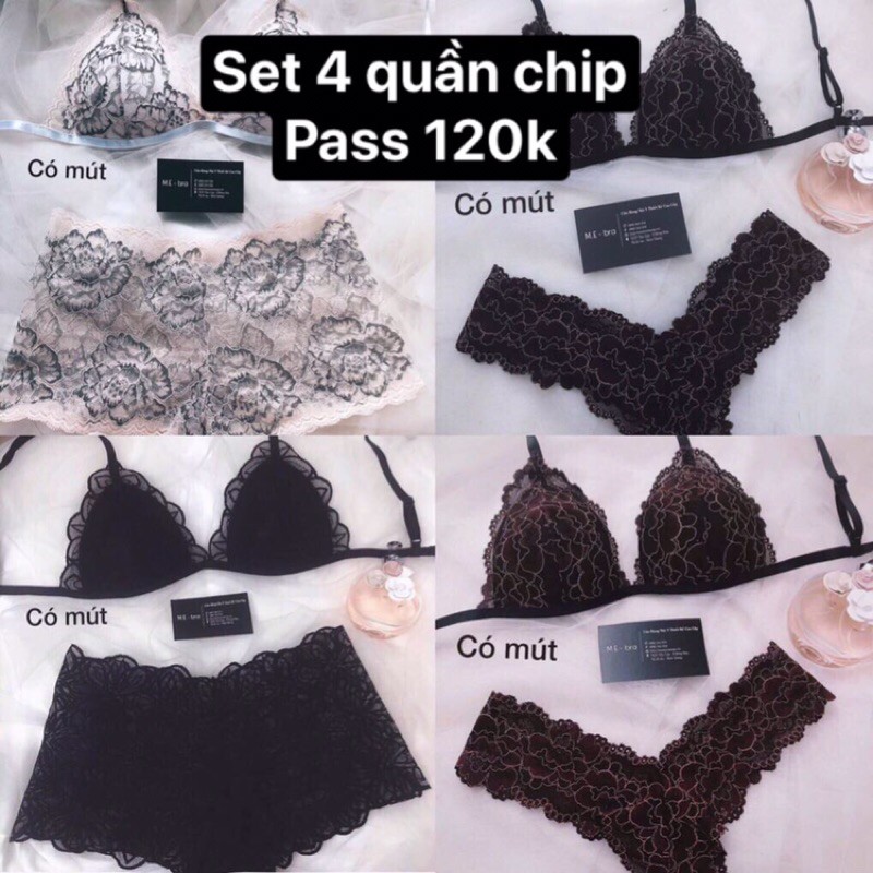 Set 3 quần chip ren Mebra( kèm 1 set đầy đủ)