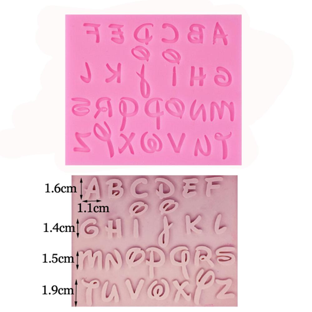 ZAIJIE24 Khuôn Silicon Làm Bánh Tạo Hình Chữ Cái Và Số 3D Độc Đáo Tiện Dụng