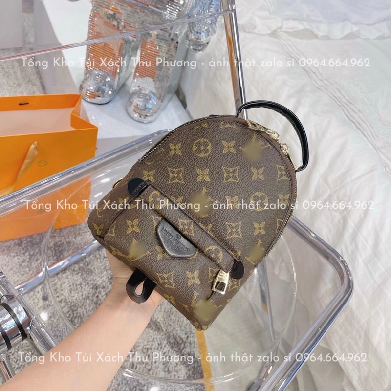 Balo mini nữ, balo hoạ tiết hoa nâu eo vỳ siêu sang hàng loại 1