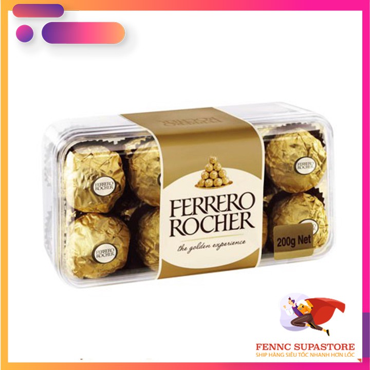 Socola Ferrero Rocher hộp 200gr (16 viên) - Chocolate Ferrero Rocher