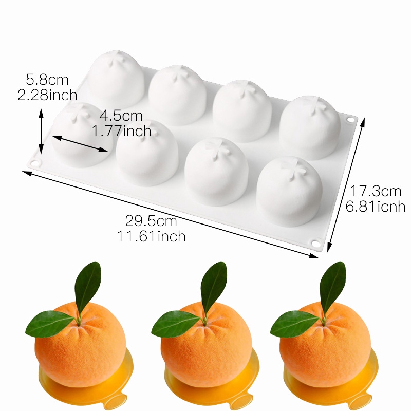Khuôn silicon tạo hình trái cây 3D tiện dụng làm bánh