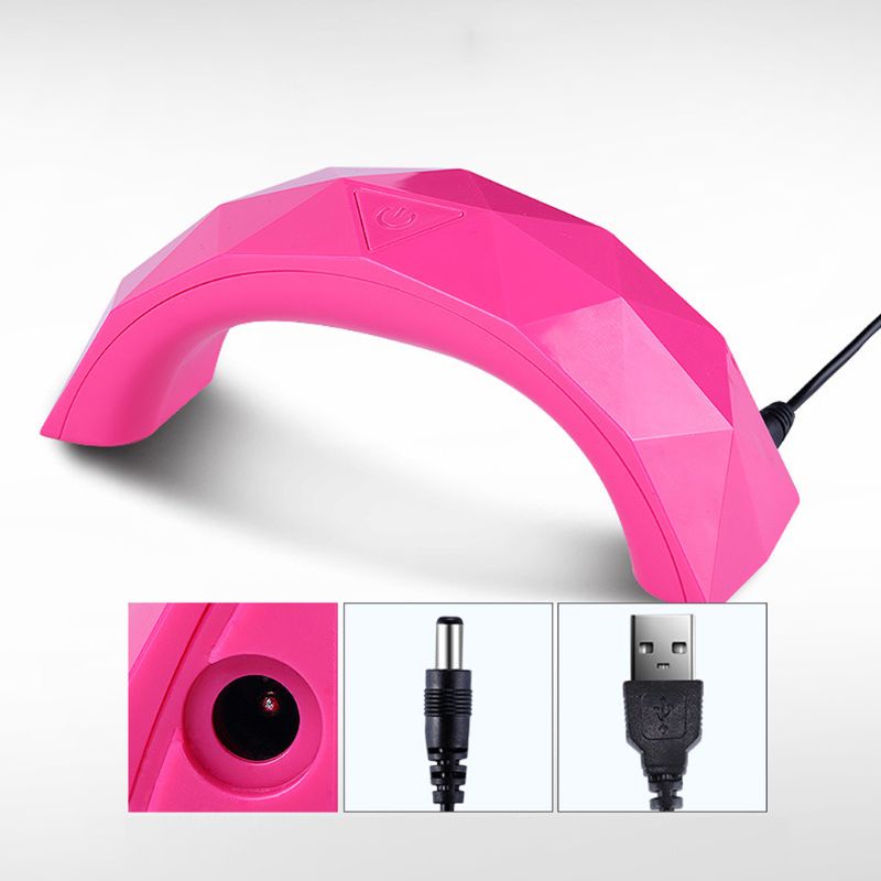 Đèn Sấy Khô Sơn Móng Tay Mini Uv 9W 30S Hẹn Giờ Sạc Usb<br>