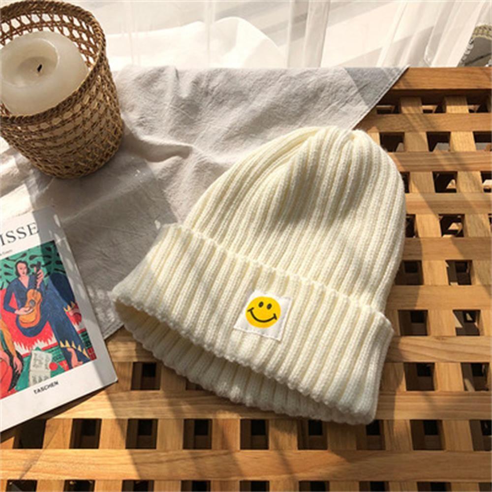 Phụ Kiện Mũ Len Hình Mặt Cười Dễ Thương