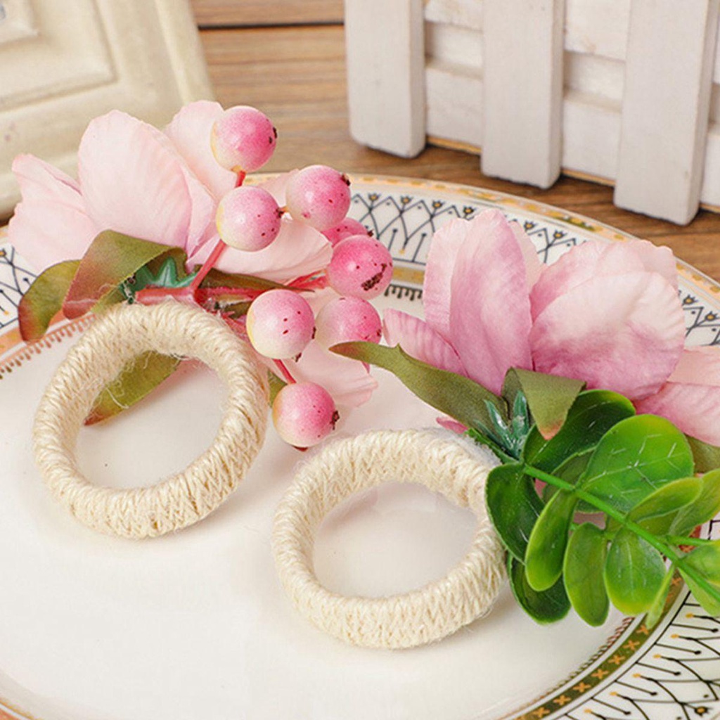 Lloyd Vòng Khóa Khăn Ăn Nhà Bếp / Tiệc Cưới Đính Hoa Nhân Tạo Thanh Lịch