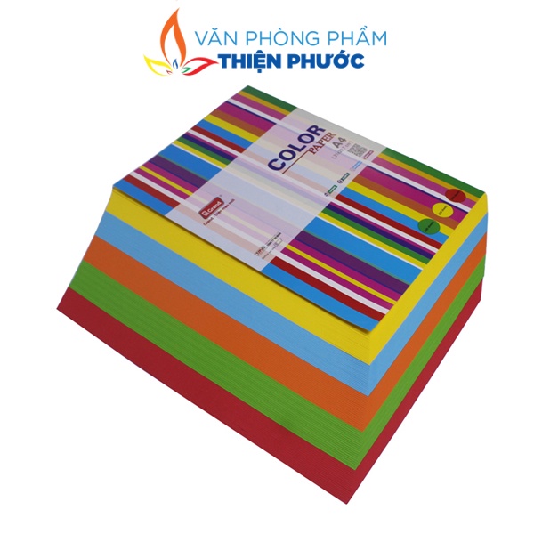 Giấy A4 photo màu Grand 5 màu trộn - Xấp 100 tờ/5 màu THIỆN PHƯỚC