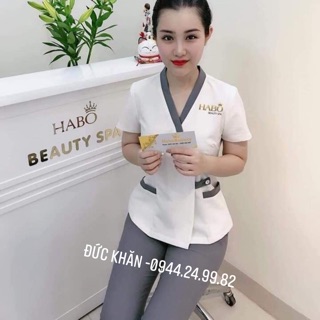 Đồng phục spa cao cấp mã 01 ( Chất liệu co giãn hai chiều)