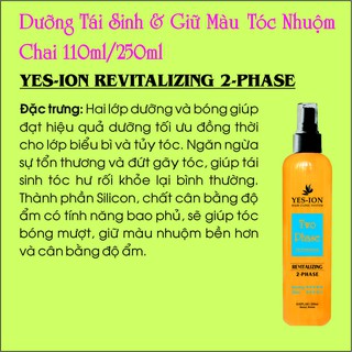 REVITALIZING TWO PHASE XỊT DƯỠNG TÁI SINH VÀ GIỮ MÀU NHUỘM 250ML - RTP250