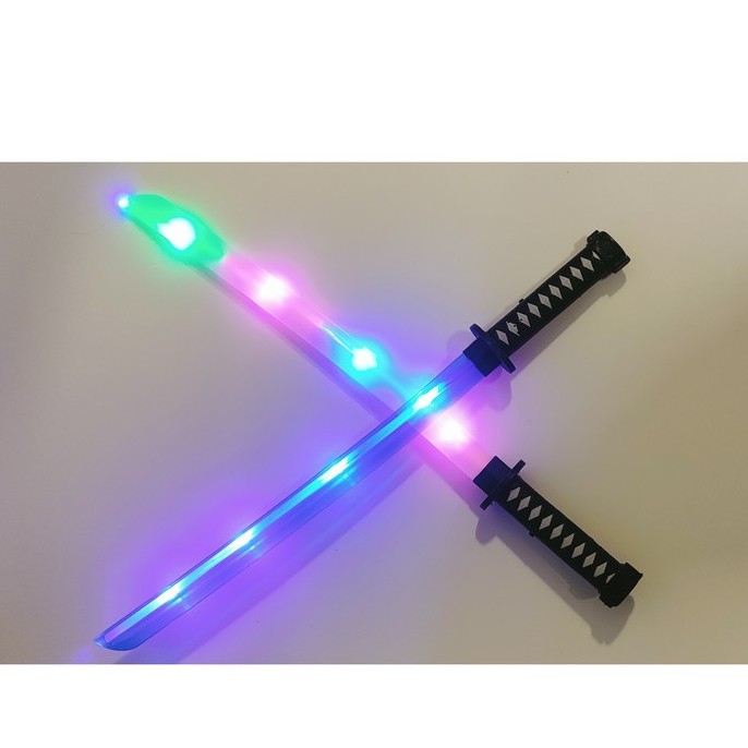 [MÀU NGẪU NHIÊN] Đồ chơi kiếm nhựa Katana - Đồ chơi kiếm katana nhựa có đèn và âm thanh có tặng kèm pin