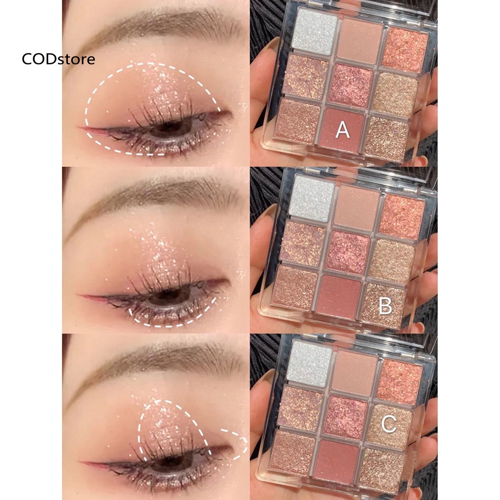 [Hàng mới về] Bảng Phấn Mắt 9 Màu Sắc Hiệu Ứng Lì / Ánh Ngọc Trai Lâu Trôi | BigBuy360 - bigbuy360.vn