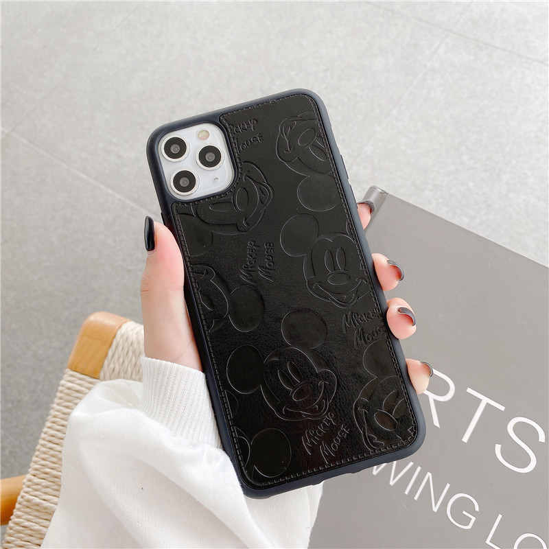 Ốp Điện Thoại Da Cứng Dập Nổi Hình Đầu Chuột Mickey Chống Sốc Cho Iphone 11 Pro Max 11 8 7 6 6s Plus X Xs Xr Xsmax 11 Pro Se 2020