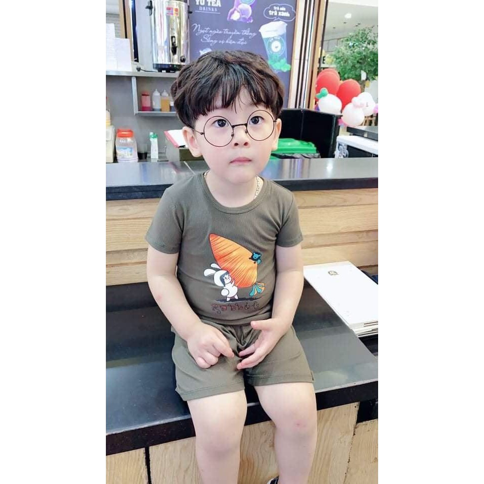 Quần Áo Trẻ Em | Bộ Cộc Tay Len Tăm Kiểu Dáng Thời Trang Xịn Xò Size 5 - 15 kg Quần áo mùa hè cotton tăm